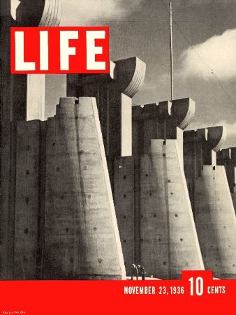 Cover of Life magazine (23-Nov-1936) showing Hoover damn being built